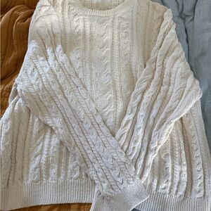 Hickey freeman men’s cable knit 100% cotton sweater